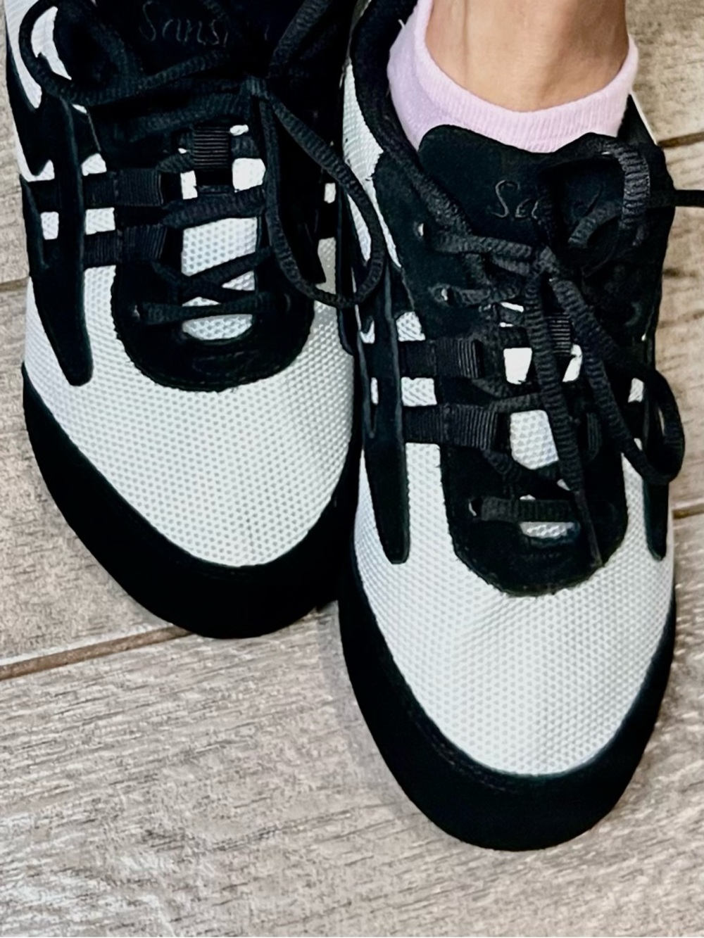 Sansha Black & White Mesh Dance Sneakers Get your groove on!
